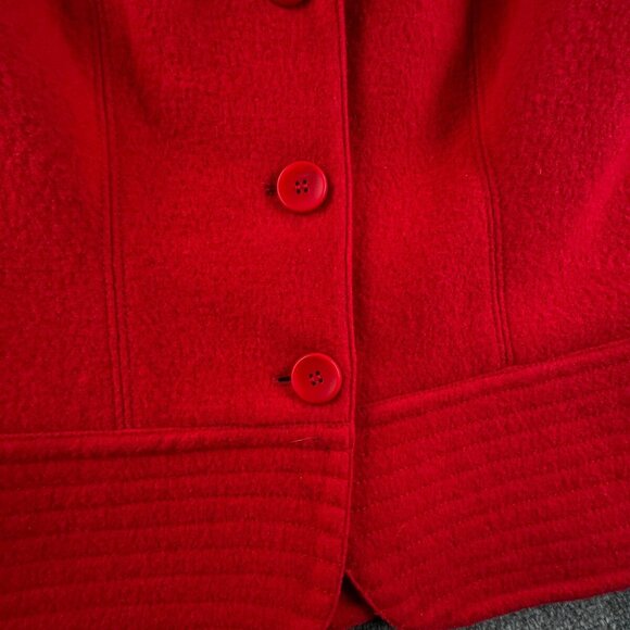 Pendleton Petite Women Blazer Small Red Wool Business Work 3 Button Adult - Picture 8 of 15